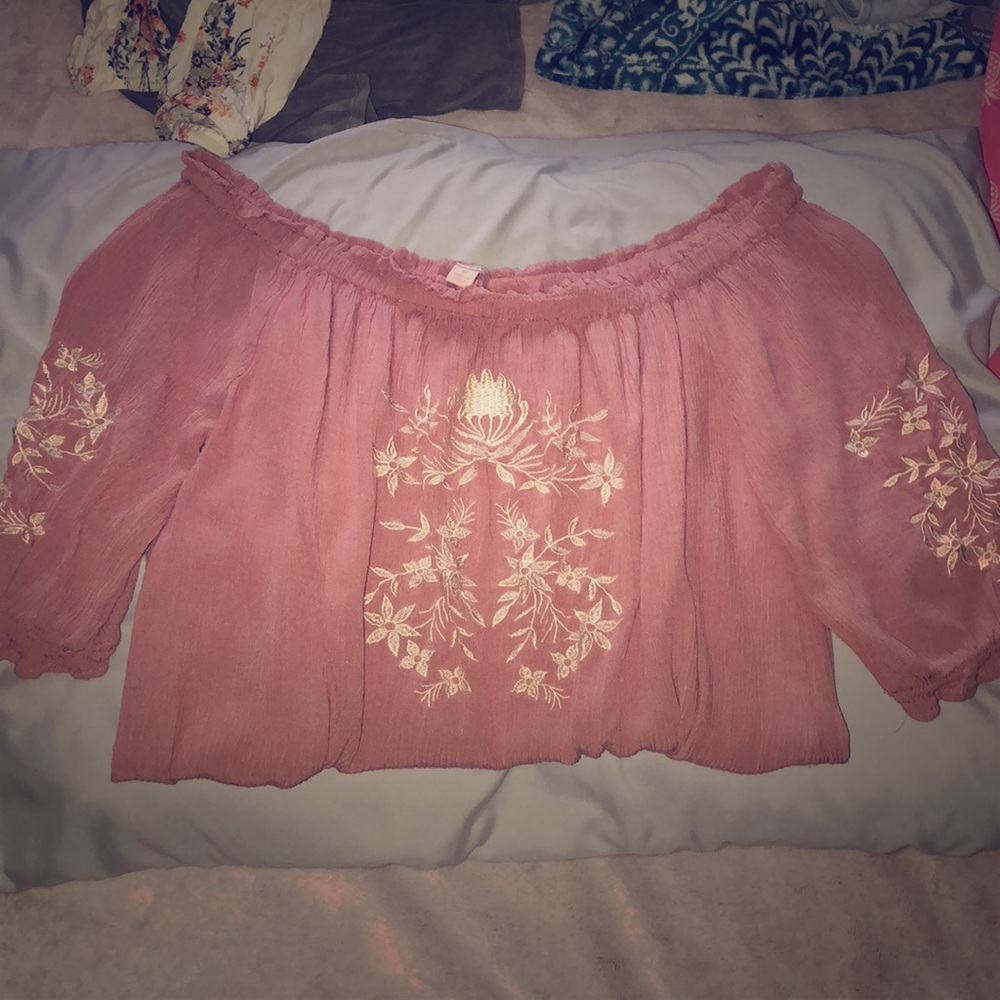 Off the shoulder Pink dress